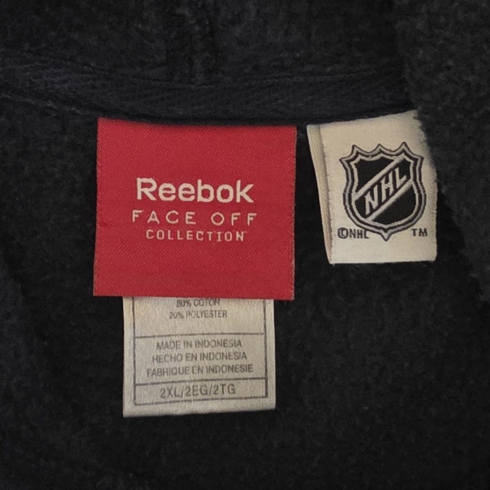 Vintage Reebok Montreal Canadiens NHL Hoodie Mens 2XL Navy Red Stripe Hockey E1 - Picture 5 of 7